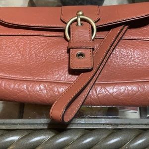 Adrienne Vittadini leather Wristlet/Clutch Purse.